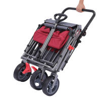 AREBOS Carro de Mano Premium con Toldo Plegable 100 Kg Negro/Gris - details 9