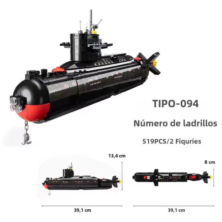 Bloques De Construcción Técnica De Submarino Nuclear Tipo-094 Colección Militar De La Guerra Mundial Juguete DIY Para Niños Regalo De Cumpleaños - 1