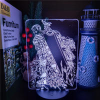 Lámpara LED 3D De Acrílico Berserk Guts Ilusión Anime Luz Nocturna Colorida USB Para Decoración De Habitación Infantil Regalos De Manga - details 10