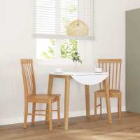 vidaXL Sillas de comedor con cojines 2 uds madera maciza marrón caucho en color Marrón y claro/Blanco y gris/Natural y claro y más | cómodas modernas ergonómicas para comedor cocina salón hogar - details 7