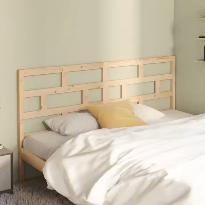 vidaXL Cabecero de cama madera maciza de pino 206x4x100 cm - 1