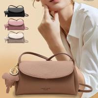 Nueva Bolso De Hombro PU Con Colgante De Elefante Moda Sólida Popular Bandolera Para Mujer Tamaño 20*11*10cm Colores Rosa Negro Beige Caqui - details 0