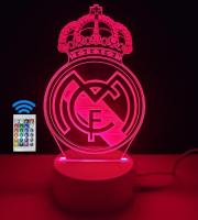 Lampara 3D + mando futbol club REAL MADRID Nuevo , envio 24h - details 1