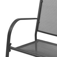 vidaXL Banco de jardín de acero y malla gris antracita 108 cm - details 4