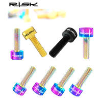 RISK 6PCS Tornillos De Manillar De Bicicleta De Titanio UltraLigeros M5x16mm/M5x18mm Para Road Y MTB Instalación De Manillar Y Gradiente - details 3