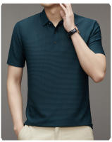 Camiseta De Verano De Seda Helada Con Manga Corta Absorbente De Sudor Color Sólido Top Ligero Con Cuello Redondo Gran Tamaño - details 26