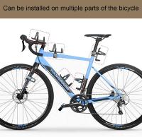 Portavasos de bicicleta de 2 piezas, soporte de botella de agua ajustable, soporte de botella de agua de bicicleta de montaña, soporte de botella de agua giratorio de 360 grados, soporte de taza de bicicleta universal, para bicicleta de montaña (negro) - details 2