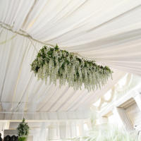 12pcs Guirnalda De Flores Artificiales De Wisteria Para Decoración De Bodas Y Hogar Material De Seda Adorno De Jardín Y Techo - details 6