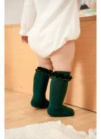 Calcetines De Encaje Para Bebés Y Niñas Infantiles Algodón Suave De Color Sólido Con Flor Adecuados Para Navidad Talla Grande Para 0-3 Años - details 14