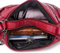 Bolso de hombre de las mujeres con la Cremallera de cuero de la PU - details 4