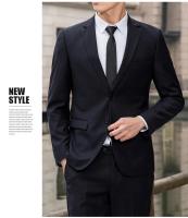 Traje De Novio Para Hombre Elegante Y Profesional Con Pantalones Color Sólido Moda Casual Talla Slim M-6XL Incluye Chaqueta Y Pantalones - details 11