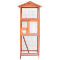 vidaXL Jaula para pájaros madera maciza de abeto 68x62x166 cm - details 4