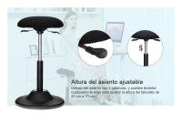 SONGMICS Taburete de Trabajo Ajustable en Altura, Taburete de Bar Giratorio 360º, Altura del Asiento 50-70 cm, con Almohadilla Inferior Antideslizante - details 0