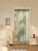 Cortina De Puerta De Encaje Transparente Para Ramadan Con Sol Y Luna Decorativa Para Salón Cocina Marco De Puerta Barreira De Protección - details 3