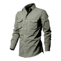 Camisa De Manga Larga Para Hombre Retro Tiki Color Sólido Fitness Harajuku Calle Alta Calidad Moda Running Fitness Otoño - details 16