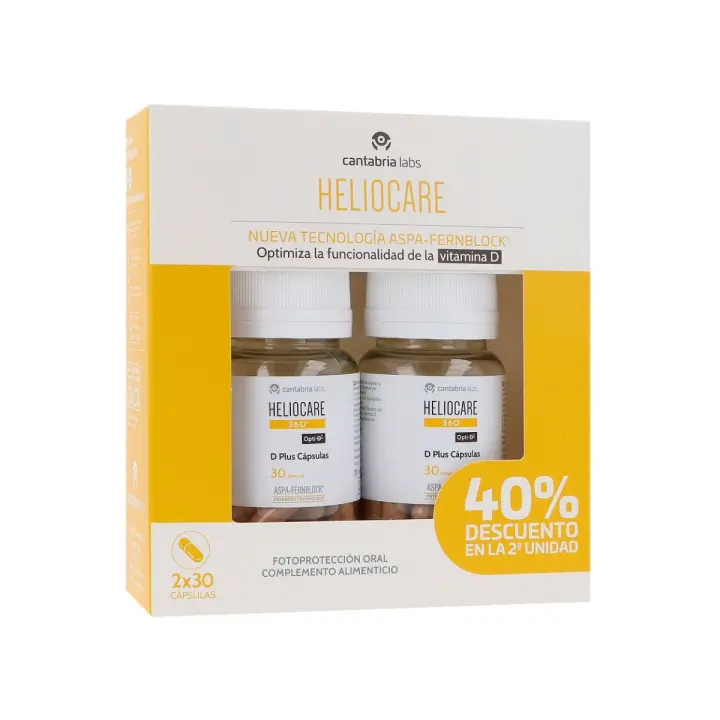 Heliocare 360 D Plus 30 Cápsulas + 30 Cápsulas Duplo Promocion - 1