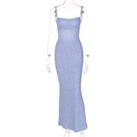 Vestido Largo Sin Mangas Elegante Para Mujer Hawthaw Con Estampado Floral Bodycon Espalda Descubierta Para Verano 2024 - details 34