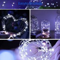 2 Pack Luces Solares De Hadas 300 LED Cadena De Luces Solar Al Aire Libre Impermeable 8 Modos Hilo De Cobre Twinkle Luz - details 1