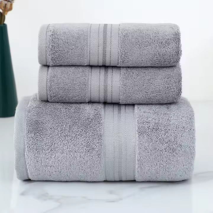 Juego De Toallas De Bambú 3 Piezas Para Baño Tamaño Grande 70x140cm Y Pequeñas 35x75cm Toallas Deportivas Frías Absorbentes Y Secado Rápido - 1