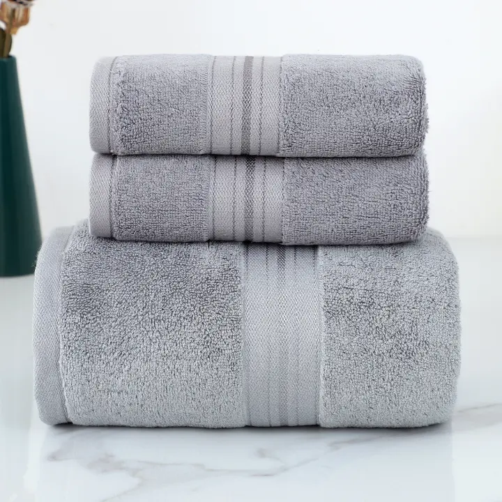 Juego De Toallas De Bambú 3 Piezas Para Baño Tamaño Grande 70x140cm Y Pequeñas 35x75cm Toallas Deportivas Frías Absorbentes Y Secado Rápido - 1