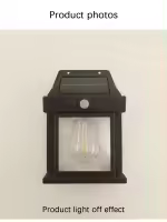 2PCS Luz Solar Exterior Jardín Inducción Corporal Lámpara De Pared Para Casa Villa Balcón Decorativa IP65 Impermeable - details 0