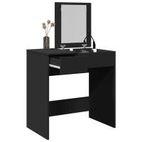 vidaXL Tocador con espejo 73x46,5x120 cm en color Roble ahumado/Negro/Gris hormigón y más | decorativo de pared para baño dormitorio recibidor moderno - details 1