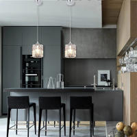 Lámpara Colgante Moderna Nórdica LED Para Restaurante Estudio Bar Single Head Cristal K9 Cromado Lujo Creativo Decoración Hogar - details 4