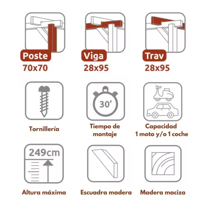 Cochera de Madera Ibiza (Maderland) - 1