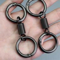 Llavero De Doble Bobina De Primavera Con Anillo Y Hebilla Para Coche Gancho De Escalada Antipérdida Accesorios Para Llaveros Regalo - details 4