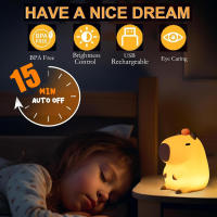 Lámpara De Noche De Silicona Capibara Para Niños Regalo Recargable Por USB Luz De Toque Animal Para Dormitorio - details 3