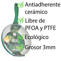 Lifestyle Lote 3 Sartenes Gold eco  | 18 cm + 22 cm + 26 cm | Aluminio | Antiadherente ceramico | Sarten Ecologico | Válida para inducción y todo tipo de fuegos | Libre de PFOA y PTFE | Mango tacto silicona - details 3