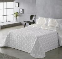 Colcha Doble Cara Primavera Verano Gris - Lunares y Sólido | Tallas Cama 90, 105(1 Funda) y Cama 135 150(2 Fundas) |  Termosellado Industrial | Incluye Fundas de Almohada  | Termosellada No hace bolitas y Fácil Planchado - details 2