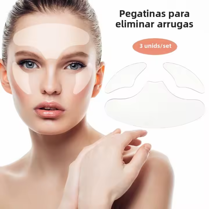 Parches De Levantamiento De Piel Reutilizable De Silicona Antiarrugas Y Antienvejecimiento Para La Cara Parches Para La Frente Cuello Ojos - 1