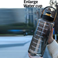 Botella Deportiva De Agua Con Tapa Y Taza Para Exteriores Y Deportes Capacidad Grande De 1.5L/2L/3L Resistente Al Desbordamiento Con Marca De Tiempo En Plástico - details 15