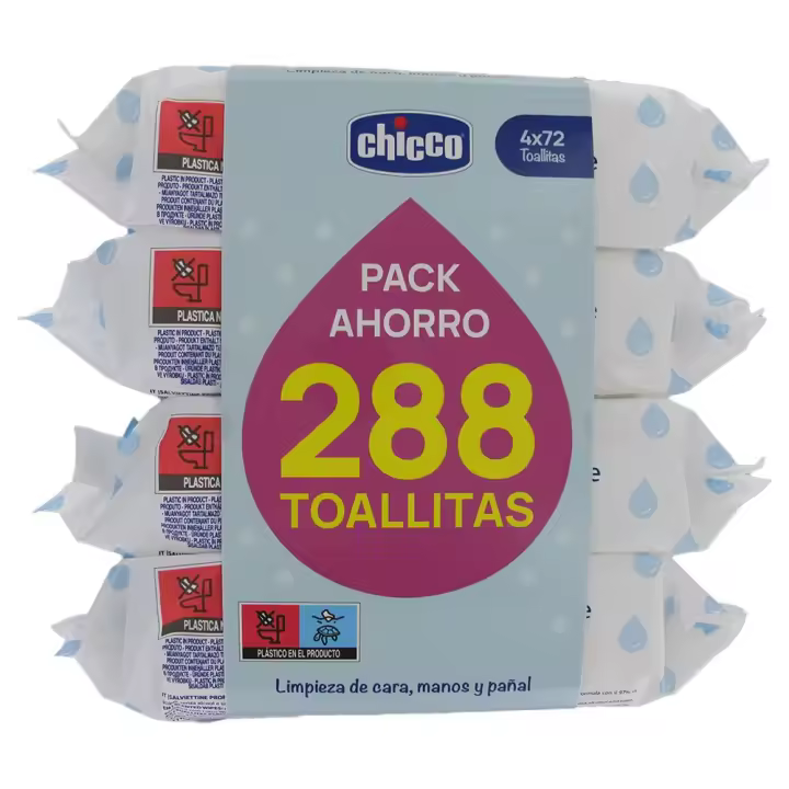 Chicco  toallitas 4x72 toallitas - 1