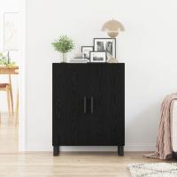vidaXL Aparador Negro de Roble 69,5x34x90 cm de Madera Elaborada - details 2