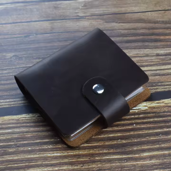 Cuaderno De Memoria Semanal Portátil Para Viajes Con Cubierta De Cuero Genuino Y Botón Nochebre De 120 Hojas Planificador Diario - 1