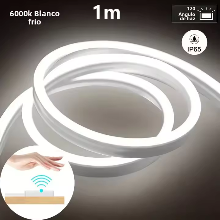 Tira De Lámpara Neón LED Con Sensor De Movimiento Y Interruptor Dimmer Flexible Impermeable Para Decoración Del Hogar Y Exterior Control Remoto - 1