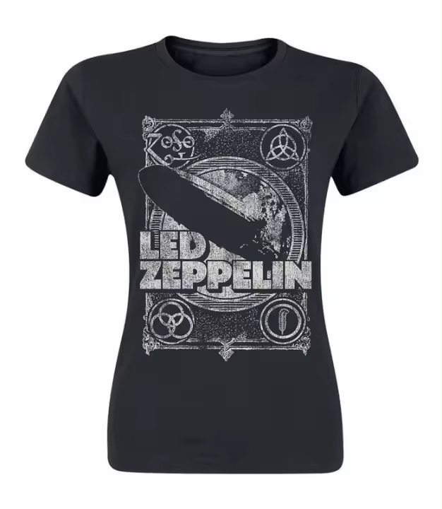 LED ZEPPELIN Vintage Print LZ1 Camiseta Licencia oficial Chica RockOff LZTS17LB - 1
