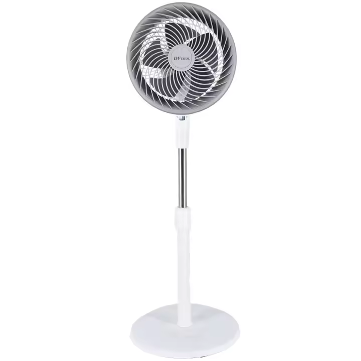 Ventilador de Pie Ultrarápido LoLek, Diámetro de 10", Potencia de 70W, Altura Ajustable 1.3 m, Base Anticaídas, 3 Velocidades, Gran Oscilación para Mejor Distribución del Aire, Silencioso y Compacto para Hogar, Oficina o Dormitorio - 1