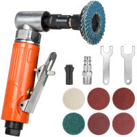 Mini Polidor De Ángulo 90 ° 1/4" Máquina De Grabado Pneumática Para Pulido Y Molienda Con Disco De Arena Y Abrazaderas Rotativas De Abrasivos - details 13