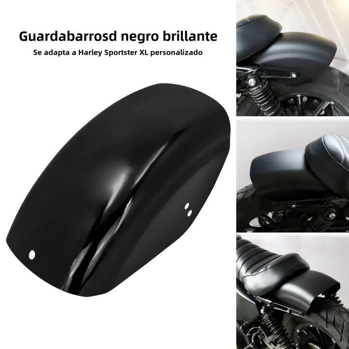 Mudguard Trasero Negro Para Motocicleta Racer Cafe Short Fender Corto Para Harley Sportster XL883 XL1200 Iron Custom Accesorios De Motocicleta - 1