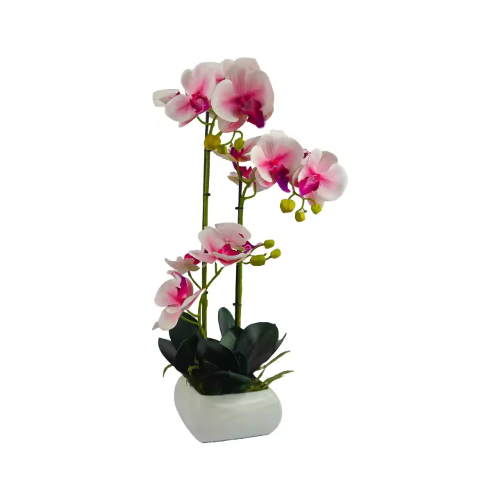 Planta de orquídeas artificial con Mota ondulada - 1