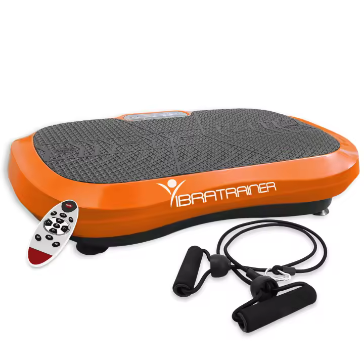 Bonplus BP | Plataforma Vibratoria | Vibratrainer | Mando a Distancia | Plataforma de Vibración | Fitness | para Adelgazar | Tonificador de músculo | 5 programas | 99 Niveles de Intensidad | con Bandas de Tensión - 1