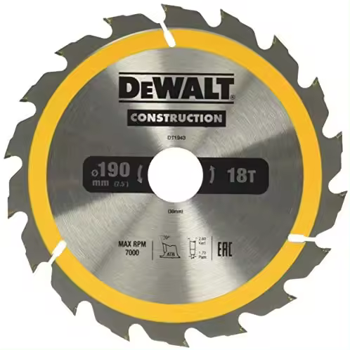 DeWALT ‎DT1943-QZ hoja de sierra circular 1 pieza(s) - 1