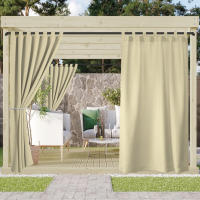 Cortina Exterior Impermeable Y Resistente Al Viento Para Terraza Protección Solar Y Privacidad Instalación En Techo Moderno 100% Poliéster - details 5