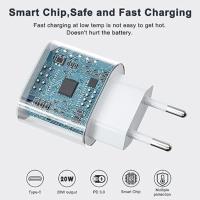 Cargador rápido USB-C de 20 W con cable Type-C a Lightning, 20W Adaptador USB C, PD 3.0, Adaptador de Corriente para iPhone 14 13 12 SE, AirPods iPad, Samsung Galaxy,Cargador de Corriente Enchufe Cargador Rápido - details 1