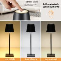 Lámpara De Mesa LED Con Protección Ocular Y Tres Temperaturas De Color Control Táctil Sin Etapas Recargable Para Comedor/Sala De Estar - details 1