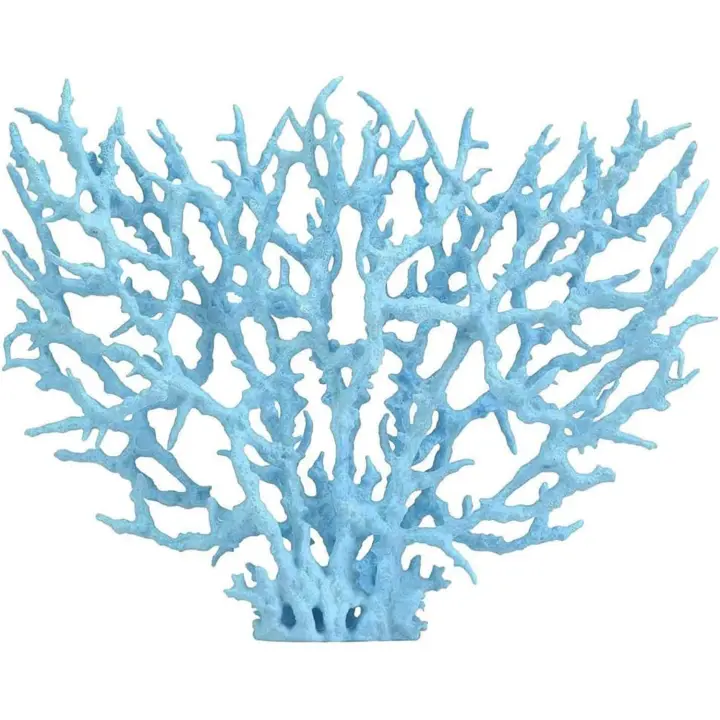 Adorno de Coral artificial para Acuario, de plástico, para decoración de peceras, 20x26 cm, color Azul - 1