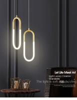 Lámpara Colgante De LED Brillante Para Dormitorio Y Sala De Estar Decoración De Techo Estilo Nórdico Lámpara Pendente De Metal Para Cocina Y Habitación - details 0